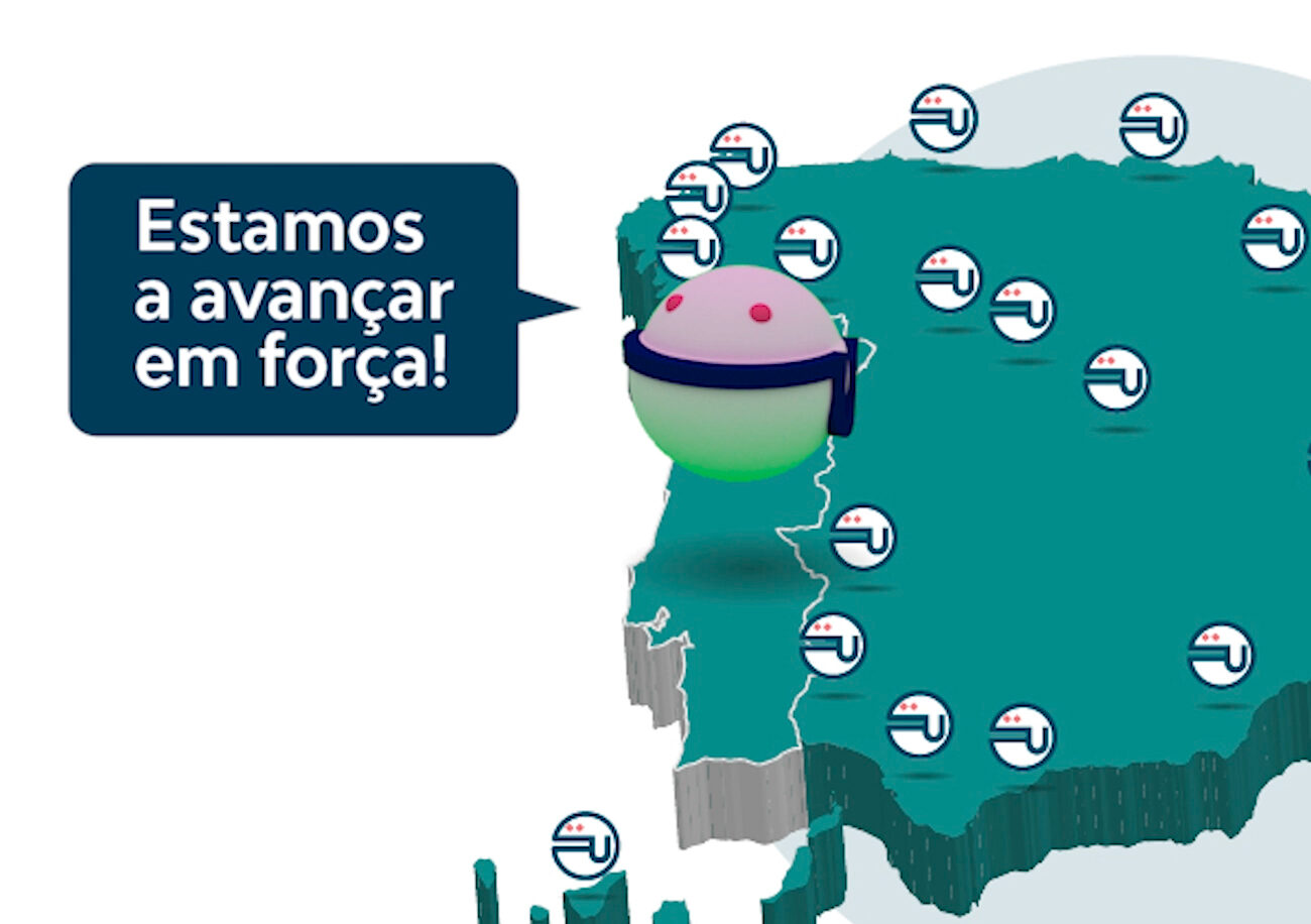 Detalle de mapa de oficinas Plexus Tech en la península 