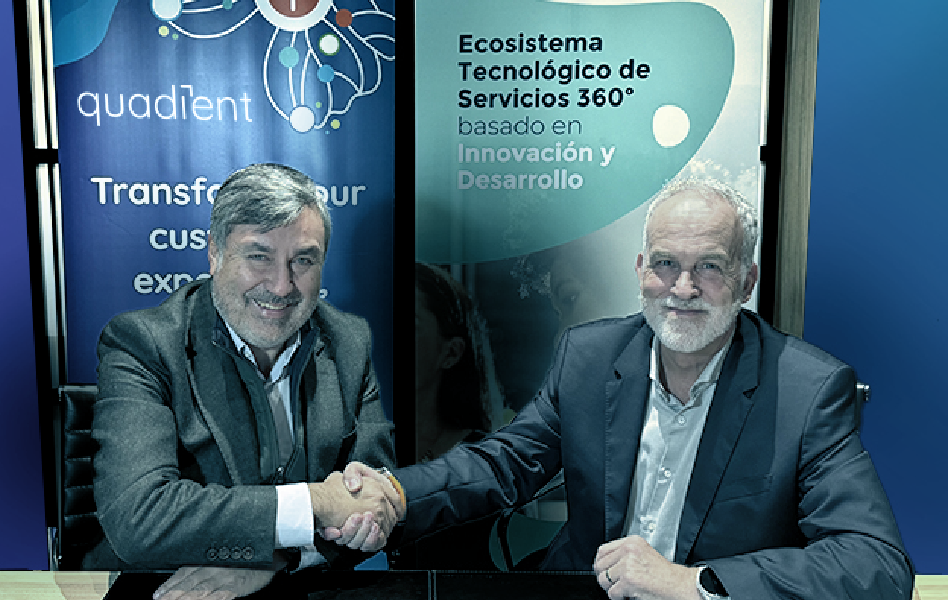 Firma del acuerdo de partnership con Antonio Agrasar, Fundador y CEO de Plexus Tech; y Mike Davies, nuestro compromiso”, afirmó Mike Davies, VP de Ventas y Operaciones, CXM ROE en Quadient.
