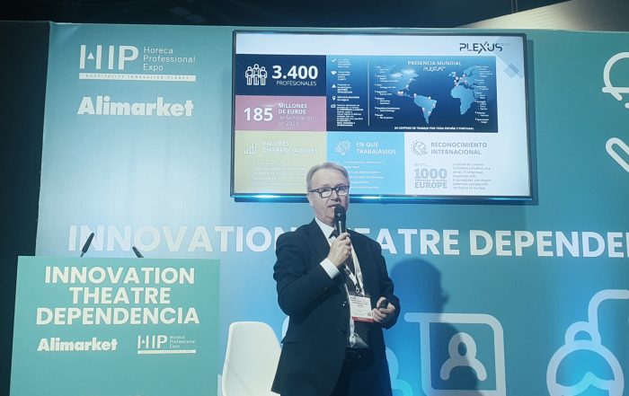 José Manuel Chao, socio director del área de Salud de Plexus Tech, en la presentación en la que destacó las capacidades de Plexus Tech para el sector sociosanitario