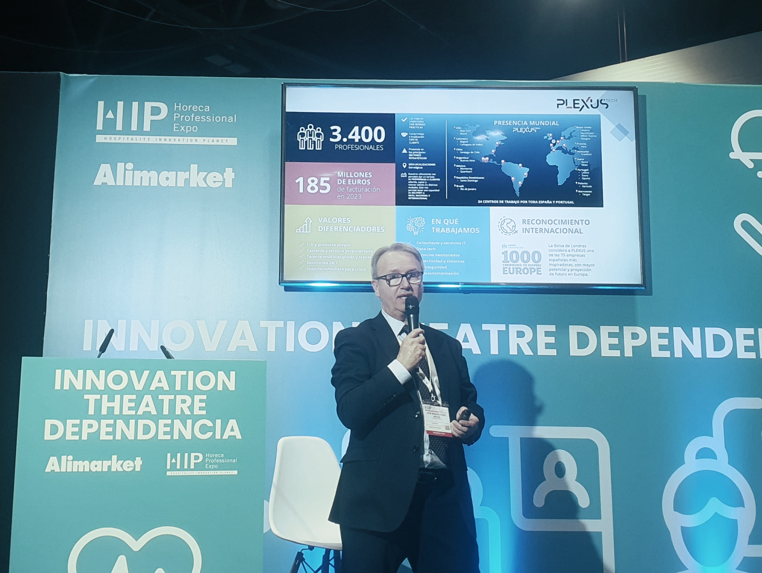 José Manuel Chao, socio director del área de Salud de Plexus Tech, en la presentación en la que destacó las capacidades de Plexus Tech para el sector sociosanitario
