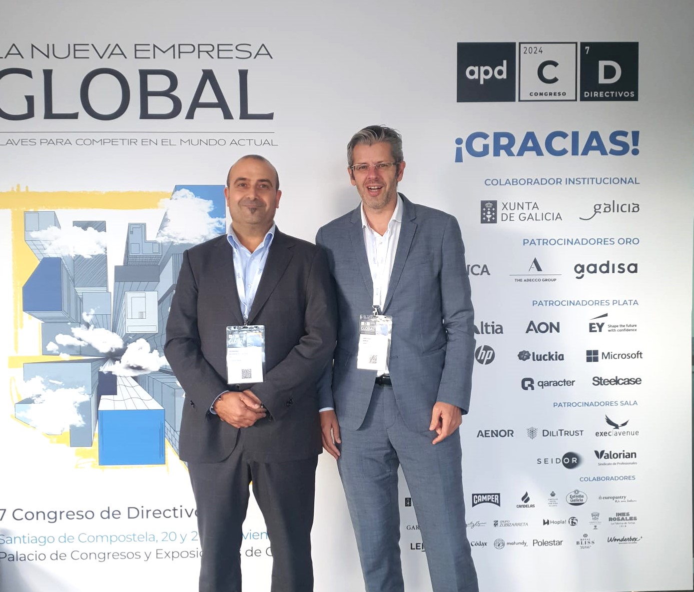 Rodrigo Rodríguez-Navas y Cristóbal Ramos, directores de Plexus Tech, en el séptimo Congreso Nacional de APD.