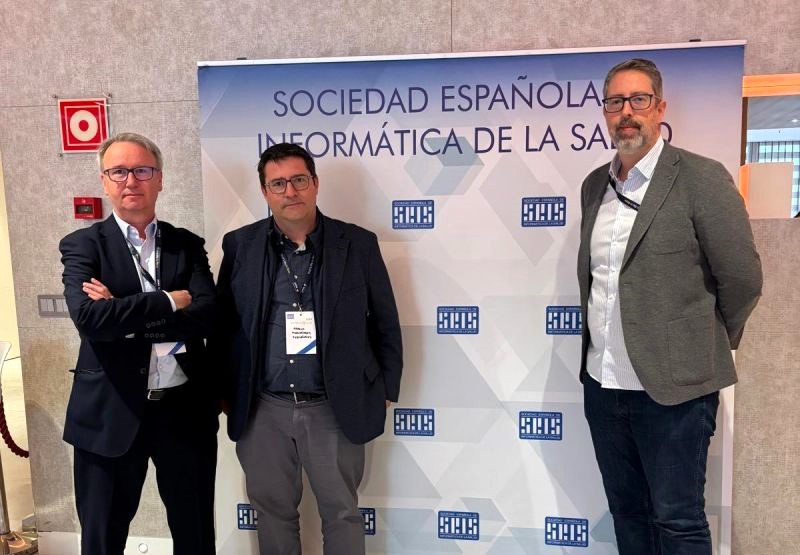 José Manuel Chao, Martín López y Pablo Fernández, del equipo del área de Salud de Plexus Tech, participaron en el XXIX Congreso Nacional de Informática de Salud (Inforsalud 2026).