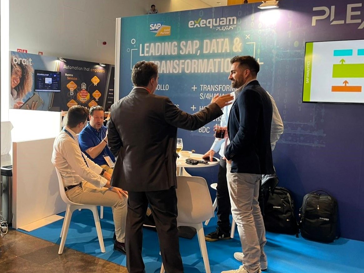 Stand de Plexus Tech en el principal encuentro SAP de España, como patrocinadores oro del evento.
